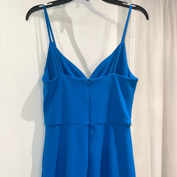Cutout Teal Blue Maxi Dress - Picture 3 of 5